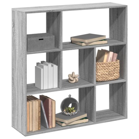 Librería divisor madera ingeniería gris Sonoma 102x29x103,5 cm en Librerías y estanterías | Comprar online en Foru.es