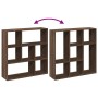 Librería divisora madera marrón roble 102x29x103,5 cm en Librerías y estanterías | Comprar online en Foru.es