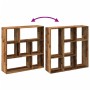 Librería divisora madera ingeniería envejecida 102x29x103,5 cm en Librerías y estanterías | Comprar online en Foru.es
