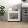 Carrito de escritorio contrachapada blanco brillo 60x45x60 cm de vidaXL, Carros e islas - Ref: Foro24-816602, Precio: 40,32 €...