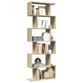 Librería divisora 6 niveles madera roble Sonoma 70x24x193 cm en Librerías y estanterías | Comprar online en Foru.es