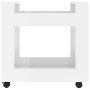 Carrito de escritorio contrachapada blanco brillo 60x45x60 cm de vidaXL, Carros e islas - Ref: Foro24-816602, Precio: 40,32 €...