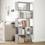 Librería divisora 5 niveles madera gris hormigón 70x24x161 cm en Librerías y estanterías | Comprar online en Foru.es