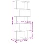 Librería divisora 5 niveles madera gris hormigón 70x24x161 cm en Librerías y estanterías | Comprar online en Foru.es