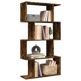 Librería divisora 4 niveles madera roble ahumado 70x24x129 cm en Librerías y estanterías | Comprar online en Foru.es