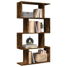 Librería divisora 4 niveles madera roble ahumado 70x24x129 cm en Librerías y estanterías | Comprar online en Foru.es