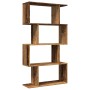 Librería divisora 4 niveles madera envejecida 70x24x129 cm en Librerías y estanterías | Comprar online en Foru.es