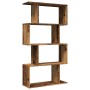 Librería divisora 4 niveles madera envejecida 70x24x129 cm en Librerías y estanterías | Comprar online en Foru.es