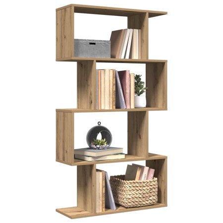 Librería divisora 4 niveles madera roble artisan 70x24x129 cm en Librerías y estanterías | Comprar online en Foru.es