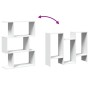 Librería biombo de 3 niveles, blanca, 70 x 24 x 97 cm, madera de ingeniería en Librerías y estanterías | Comprar online en Foru.