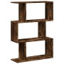 Librería divisora 3 niveles madera roble ahumado 70x24x97 cm en Librerías y estanterías | Comprar online en Foru.es