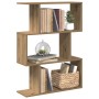 Librería divisora 3 niveles madera roble artisan 70x24x97 cm en Librerías y estanterías | Comprar online en Foru.es