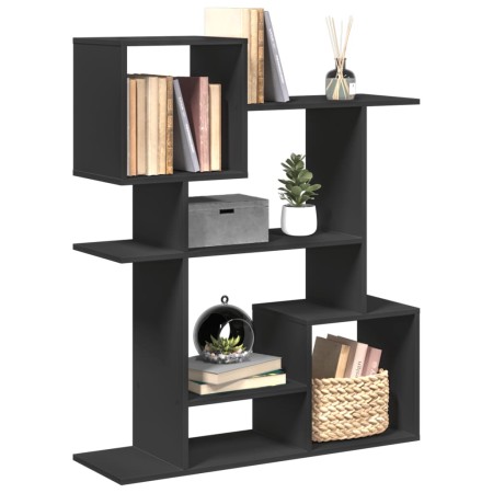 Librería divisora madera de ingeniería negra 92x29x112 cm en Librerías y estanterías | Comprar online en Foru.es
