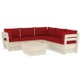 Muebles de jardín de palets 6 piezas y cojines madera de abeto de vidaXL, Conjuntos de jardín - Ref: Foro24-3063537, Precio: ...