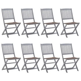 Sillas de jardín plegables 8 uds y cojines madera maciza acacia en Sillas de jardín | Comprar online en Foru.es