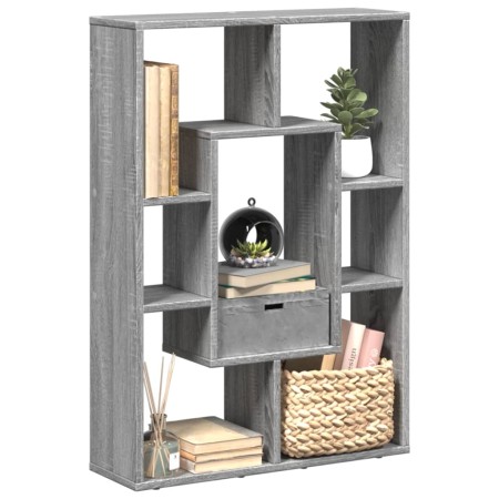 Estantería de madera de ingeniería gris Sonoma 63x20x90 cm en Librerías y estanterías | Comprar online en Foru.es