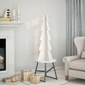 Árbol de Navidad de adorno madera maciza pino blanco 112 cm en Decoración Festiva y Estacional | Comprar online en Foru.es