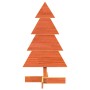 Árbol de Navidad de adorno madera maciza pino marrón cera 80 cm en Decoración Festiva y Estacional | Comprar online en Foru.es