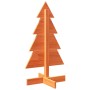 Árbol de Navidad de adorno madera maciza pino marrón cera 80 cm en Decoración Festiva y Estacional | Comprar online en Foru.es