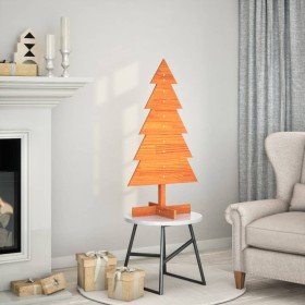 Árbol Navidad de adorno madera maciza pino marrón cera 100 cm en Decoración Festiva y Estacional | Comprar online en Foru.es