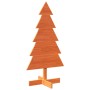 Árbol Navidad de adorno madera maciza pino marrón cera 100 cm en Decoración Festiva y Estacional | Comprar online en Foru.es