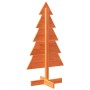 Árbol Navidad de adorno madera maciza pino marrón cera 100 cm en Decoración Festiva y Estacional | Comprar online en Foru.es