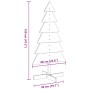Árbol Navidad de adorno madera maciza pino marrón cera 120 cm en Decoración Festiva y Estacional | Comprar online en Foru.es