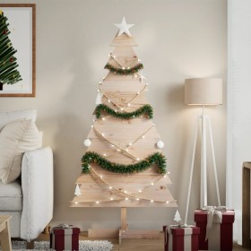 Árbol de Navidad de madera de adorno madera maciza pino 150 cm en Decoración Festiva y Estacional | Comprar online en Foru.es