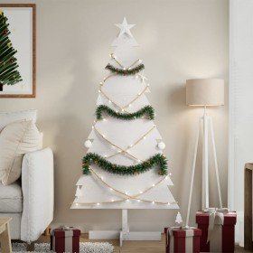Árbol de Navidad de adorno madera maciza pino blanco 150 cm en Decoración Festiva y Estacional | Comprar online en Foru.es