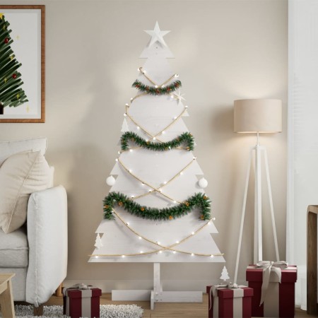 Árbol de Navidad de adorno madera maciza pino blanco 150 cm en Decoración Festiva y Estacional | Comprar online en Foru.es