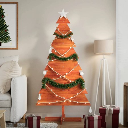 Árbol Navidad de adorno madera maciza pino marrón cera 150 cm en Decoración Festiva y Estacional | Comprar online en Foru.es