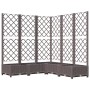 Jardinera con enrejado PP marrón 120x120x121,5 cm de vidaXL, Maceteros y jardineras - Ref: Foro24-318266, Precio: 168,80 €, D...