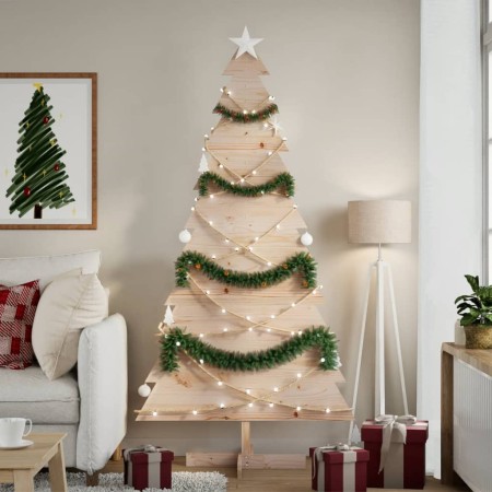 Árbol de Navidad de madera de adorno madera maciza pino 180 cm en Decoración Festiva y Estacional | Comprar online en Foru.es