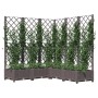 Jardinera con enrejado PP marrón 120x120x121,5 cm de vidaXL, Maceteros y jardineras - Ref: Foro24-318266, Precio: 168,80 €, D...