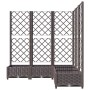 Jardinera con enrejado PP marrón 120x120x121,5 cm de vidaXL, Maceteros y jardineras - Ref: Foro24-318266, Precio: 168,80 €, D...