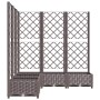 Jardinera con enrejado PP marrón 120x120x121,5 cm de vidaXL, Maceteros y jardineras - Ref: Foro24-318266, Precio: 168,80 €, D...