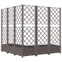 Jardinera con enrejado PP marrón 120x120x121,5 cm de vidaXL, Maceteros y jardineras - Ref: Foro24-318266, Precio: 168,80 €, D...