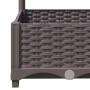 Jardinera con enrejado PP marrón 120x120x121,5 cm de vidaXL, Maceteros y jardineras - Ref: Foro24-318266, Precio: 168,80 €, D...