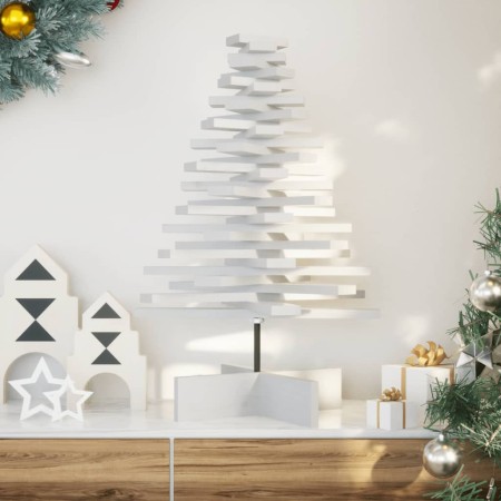 Árbol Navidad de adorno madera maciza pino blanco 80 cm en Decoración Festiva y Estacional | Comprar online en Foru.es
