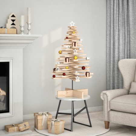 Árbol de Navidad de madera de adorno madera maciza pino 100 cm en Decoración Festiva y Estacional | Comprar online en Foru.es