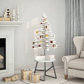 Árbol de Navidad de adorno madera maciza pino blanco 100 cm en Decoración Festiva y Estacional | Comprar online en Foru.es