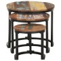 Mesitas auxiliares 3 piezas madera maciza reciclada de vidaXL, Mesas auxiliares - Ref: Foro24-320688, Precio: 97,93 €, Descue...