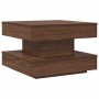 Mesa de centro giratoria 360 grados roble marrón 50x50x34,5 cm en Mesas de centro | Comprar online en Foru.es