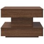 Mesa de centro giratoria 360 grados roble marrón 50x50x34,5 cm en Mesas de centro | Comprar online en Foru.es