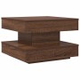 Mesa de centro giratoria 360 grados roble marrón 50x50x34,5 cm en Mesas de centro | Comprar online en Foru.es