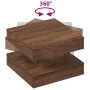 Mesa de centro giratoria 360 grados roble marrón 50x50x34,5 cm en Mesas de centro | Comprar online en Foru.es