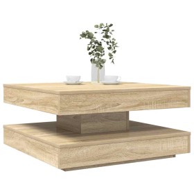 Mesa de centro giratoria 360 grados roble sonoma 70x70x34,5 cm en Mesas de centro | Comprar online en Foru.es