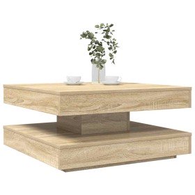 Mesa de centro giratoria 360 grados roble sonoma 70x70x34,5 cm en Mesas de centro | Comprar online en Foru.es