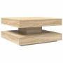 Mesa de centro giratoria 360 grados roble sonoma 70x70x34,5 cm en Mesas de centro | Comprar online en Foru.es