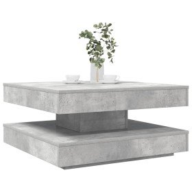 Mesa de centro giratoria 360 grados gris hormigón 70x70x34,5 cm en Mesas de centro | Comprar online en Foru.es